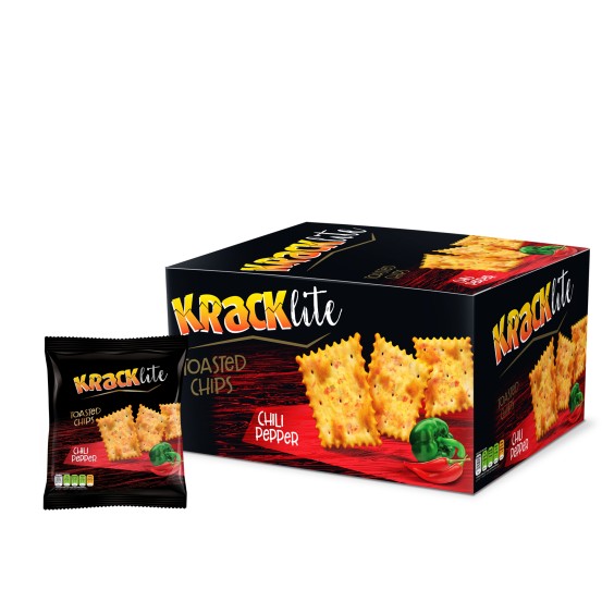 Kracklite Toasted Chips - Chili 12x26g