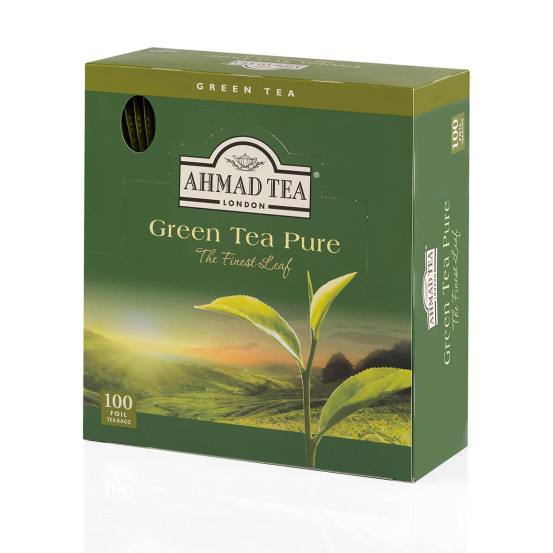 Ahmad Tea Alufoil T/b Green Tea 1x100 Tea Bag