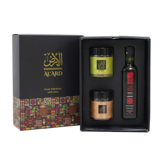 Al'Ard Gift Box EVOO 250 + 2 Jars (Zaatar 150 & Sumac 120)