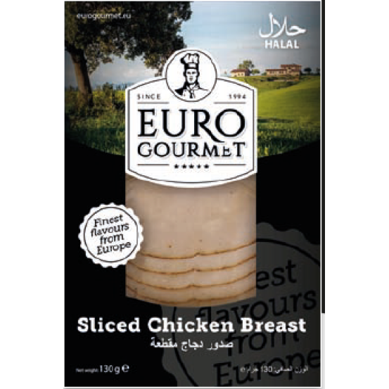 Sliced Chicken Breast 1x130Gm