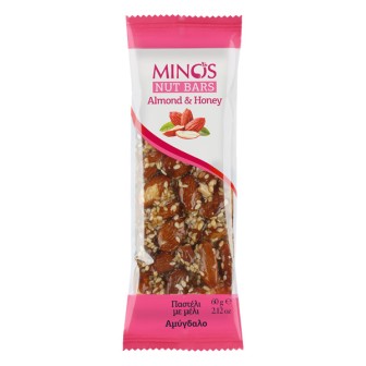 Minos Almond and Honey Bar 1X60gm