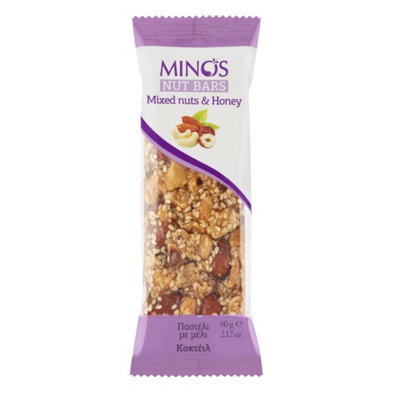 MINOS MIXED NUTS & HONEY BAR 1X60GM