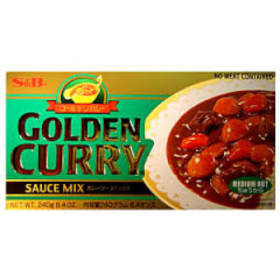 Golden Curry Sauce Mix Med Hot S&B 1X240g
