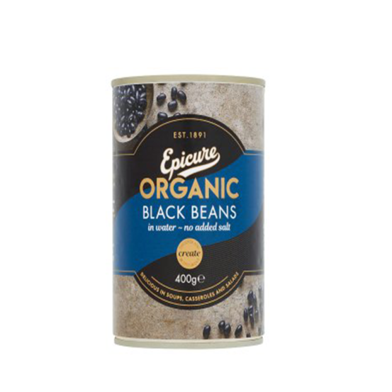 Epicure Organic Black beans in Water 1x400Gm