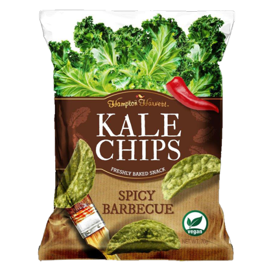 Hampton Harvest Kale Chips Spicy BBQ 1X70Gm