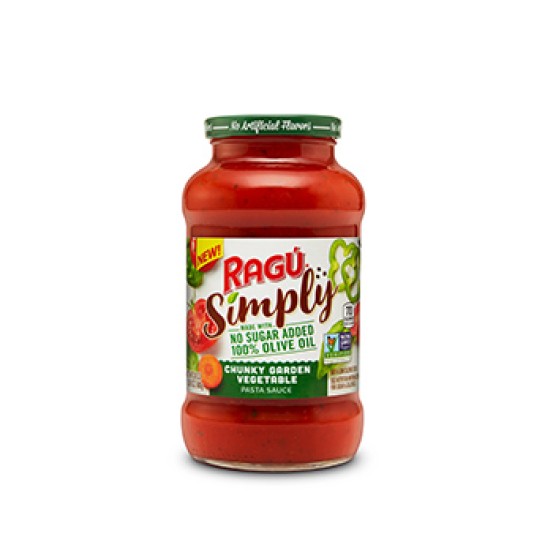 Ragu Simply Chunky Garden Vegetable Pasta Sauce 1X24oz