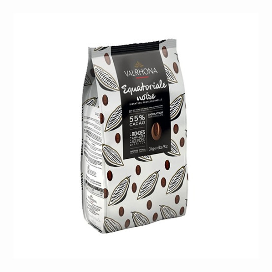 Valrhona Equitoriale Noire 55% Coins 1X3kg