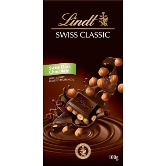 Lindt Swiss Classic Dark Hazelnut 1X100g