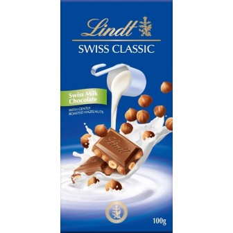 Lindt Swiss Classic Milk Hazelnut 1X100g