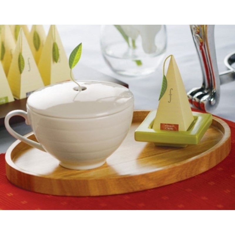Tea Forte Wood Oval Tray 1X1pc